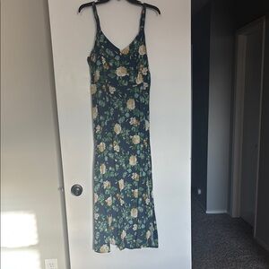 Old Navy Green Slip Maxi Dress Spaghetti Strap Casual